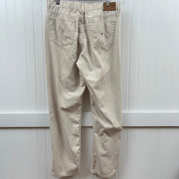 Tommy Hilfiger Women's Preppy Straight Leg Pants 12 Tan Khaki Cotton Normcore - Picture 3 of 11
